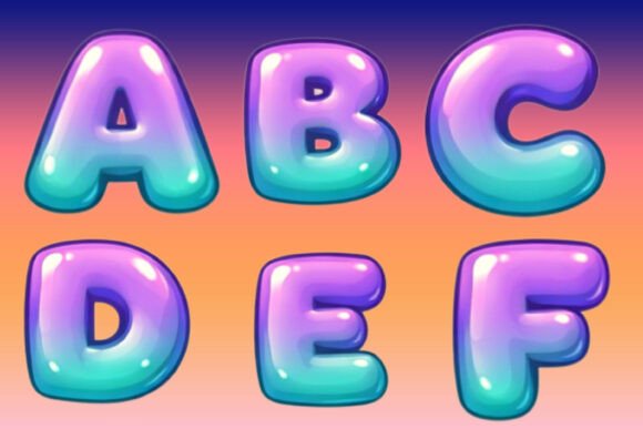 Download Glossy Bubble Alphabet Letters a to Z - Bubble Collection