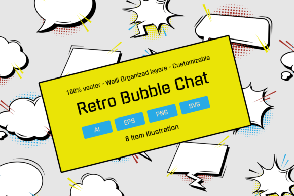 Download Retro Bubble Chat - Illustration - Bubble Collection