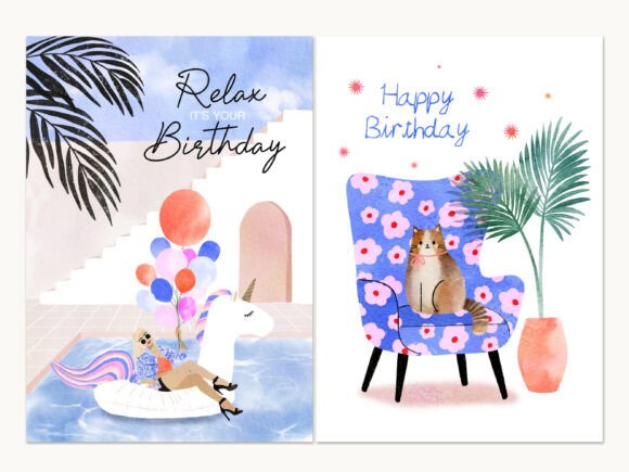 Download Relax &amp; Celebrate Birthday Cards Set - Celebrate Collection