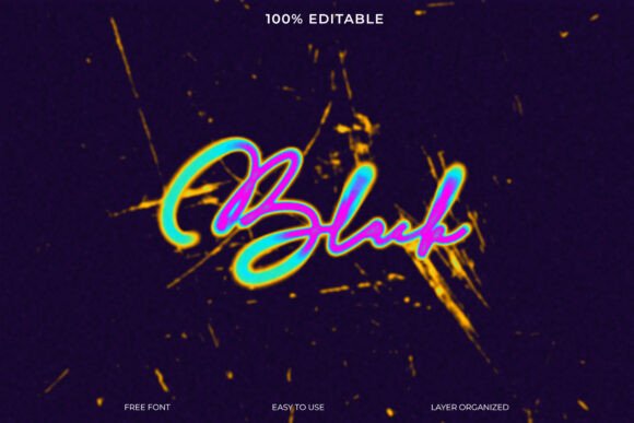Download Blush Neon Text Effect - Neon text effect Collection